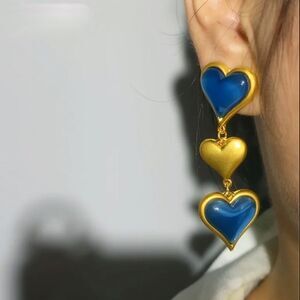 Heart drop earrings N68